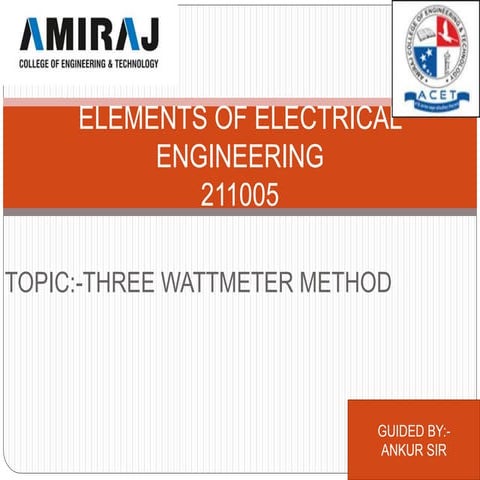 three wattmeter method