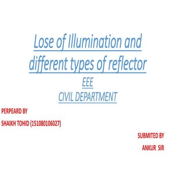 lose of illumination
