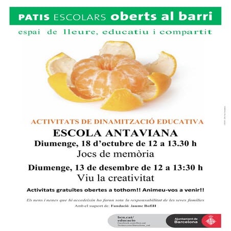 PATIS ESCOLARS OBERTS AL BARRI | PDF
