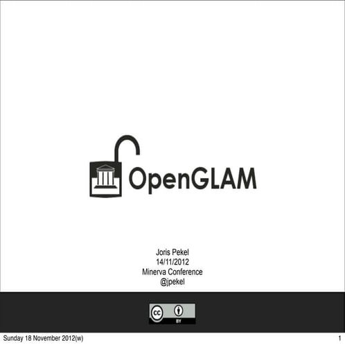 OpenGLAM Minerva 15/11/2012