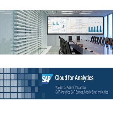 SAP Cloud For Analytics Launch Event South Africa