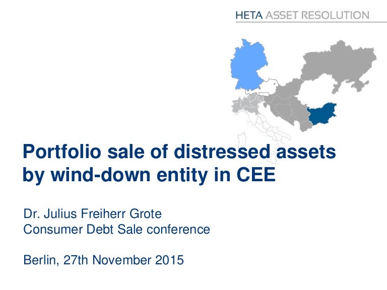 Portfolio Sale Of Distressed Assets By Bad Bank In Cee