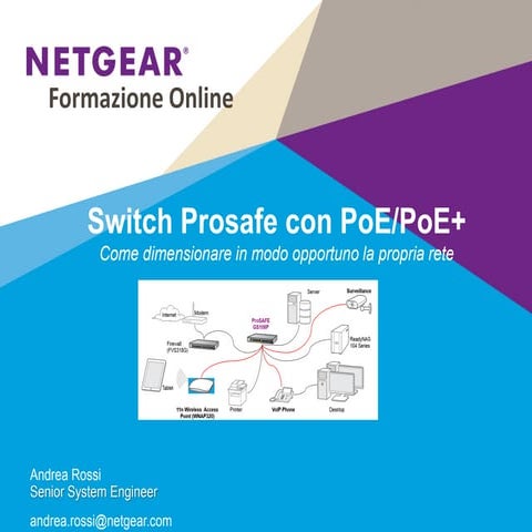 Webinar NETGEAR - Switch Prosafe PoE, come dimensionare opportunamente la rete