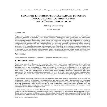 Scaling Distributed Database Joins by Decoupling Computation and Communication