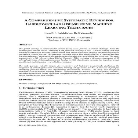 Cardiovascular Disease Risk Prediction with Supervised Machine Learning ...