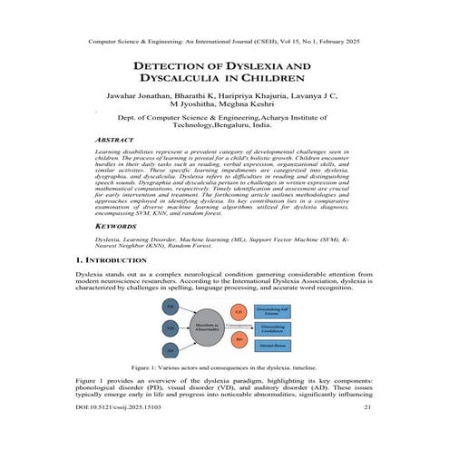 Detection of Dyslexia and Dyscalculia in Children | PDF