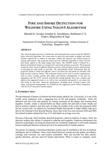 Early Detection Of Wildfire And Alert System Pptx