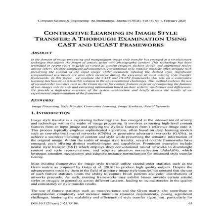 Contrastive Learning in Image Style Transfer: A Thorough Examination using CA...