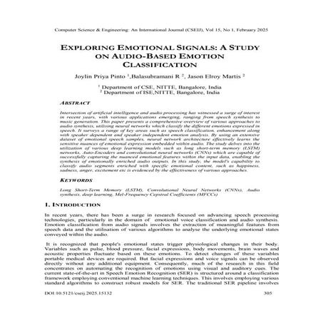 Exploring Emotional Signals: A Study on Audio-based Emotion Classification