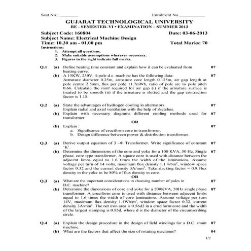 151305 160804-electrical machine design