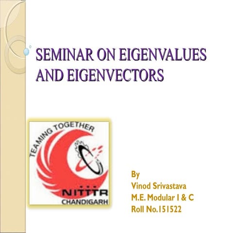 Eigenvalues and Eigenvectors | PPT | Physics | Science