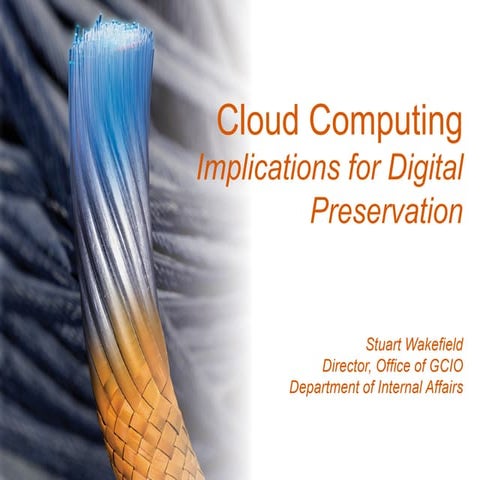 Stuart Wakefield Cloud Computing