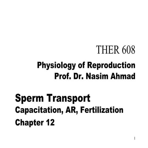 15 &amp; 16  ther 608 sperm transport- fertilization-cleavage