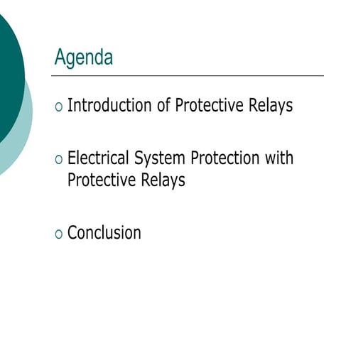 Agenda of Protective Relays.ppt