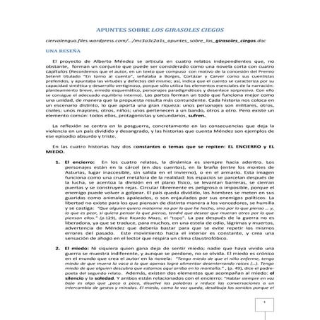 151 los girasoles ciegos apuntes