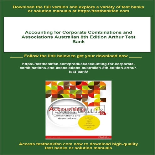 Accounting for Corporate Combinations and Associations Australian 8th ...