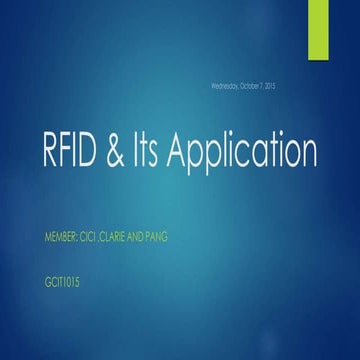 RFID and its application