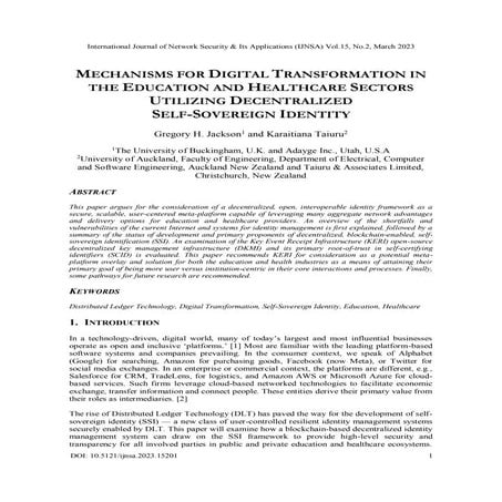 MECHANISMS FOR DIGITAL TRANSFORMATION IN THE EDUCATION AND HEALTHCARE SECTORS...