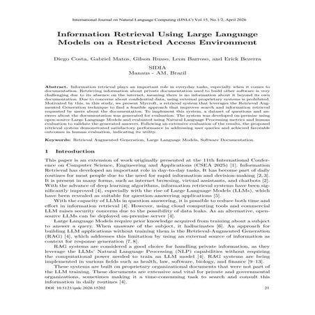 Information Retrieval Using Large Language Models in Restricted Access ...