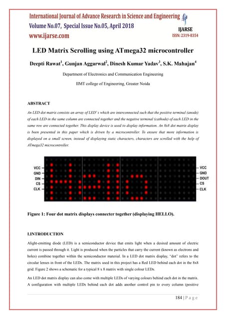 LED MATRIX SCROLLING 