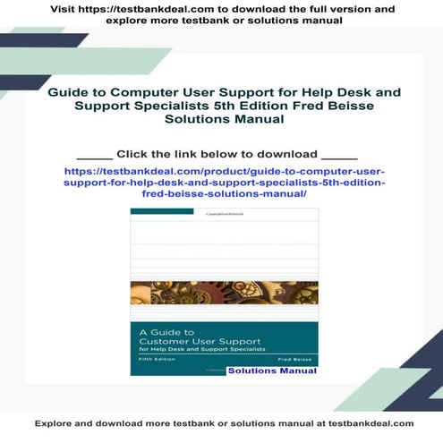 Guide to Computer User Support for Help Desk and Support Specialists 5th Edit...