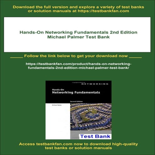 Hands-On Networking Fundamentals 2nd Edition Michael Palmer Test Bank