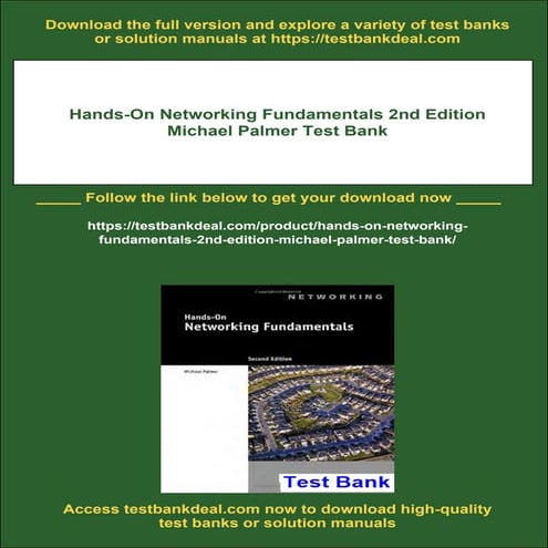 Hands-On Networking Fundamentals 2nd Edition Michael Palmer Test Bank