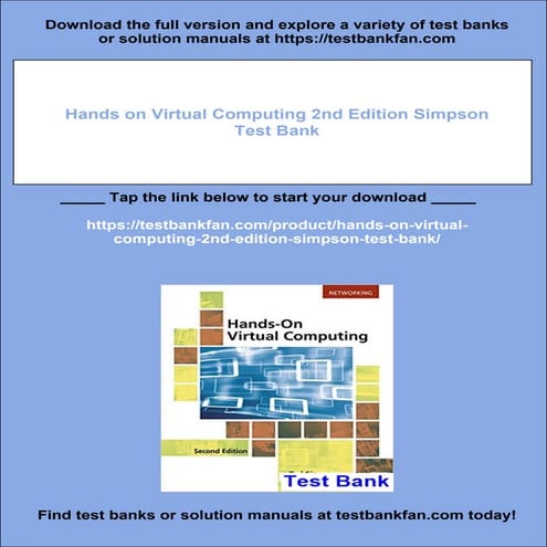 Hands on Virtual Computing 2nd Edition Simpson Test Bank