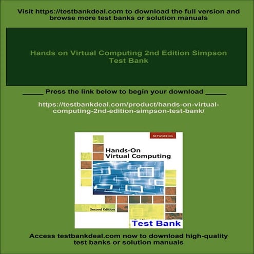 Hands on Virtual Computing 2nd Edition Simpson Test Bank