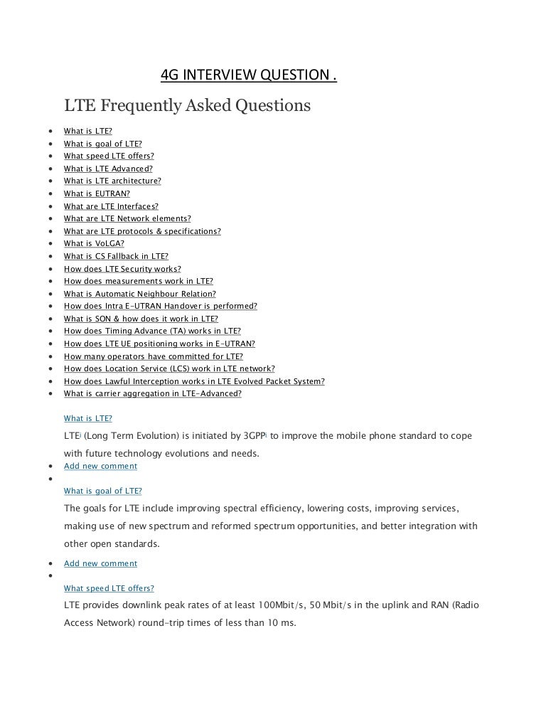 standard interview questions