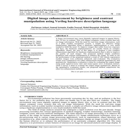 Digital image enhancement by brightness and contrast manipulation using