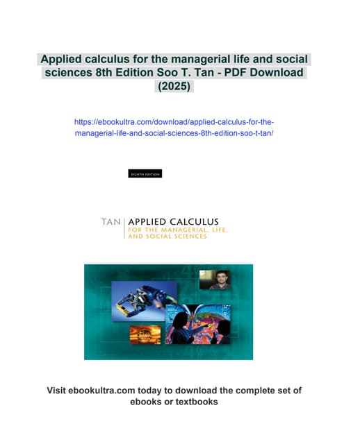 Applied calculus for the managerial life and social sciences 8th Edition Soo ...