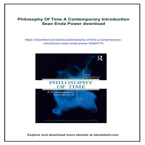 Philosophy Of Time A Contemporary Introduction Sean Enda Power
