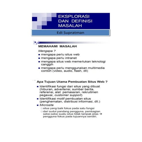 15294 pertemuan9(eksplorasi &defenisi masalah0