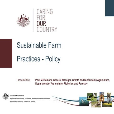 Sustainable Farm Practices - Policy