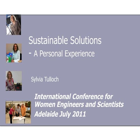 ICWES15 - Sustainable Solutions. Presented by Ms Sylvia Tulloch, Dyesol, Aust...