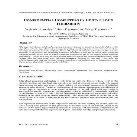 Confidential Computing in Edge- Cloud Hierarchy