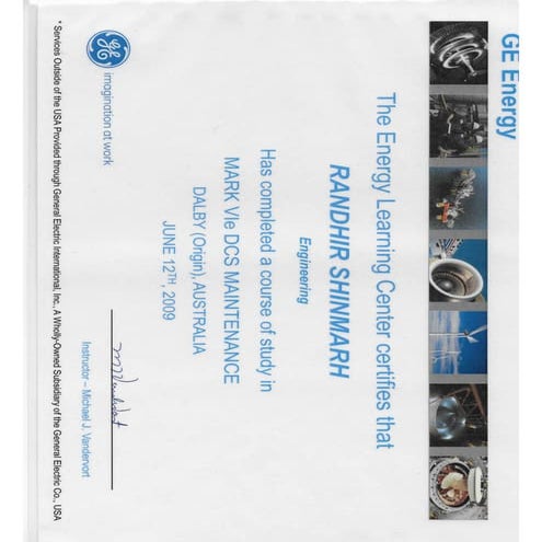 GE Energy_CONTROL SYSTEMS MARK VIe-Course