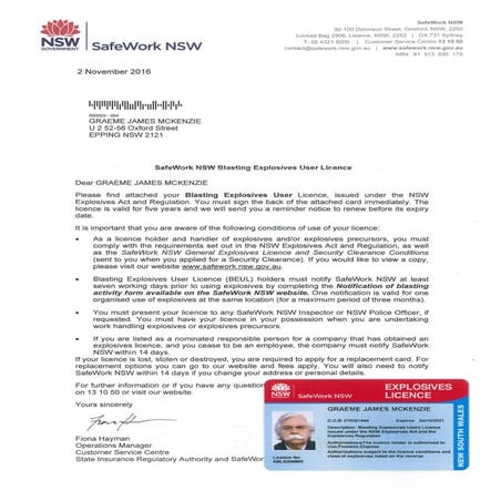 BLASTING EXPLOSIVES USER LICENCE | PDF