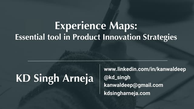 153- Experience Maps: Essential Tool in Product Innovation Strategies