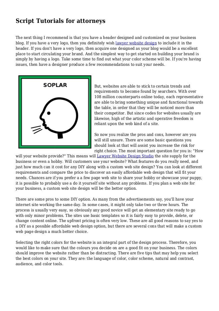 Script Tutorials for attorneys
