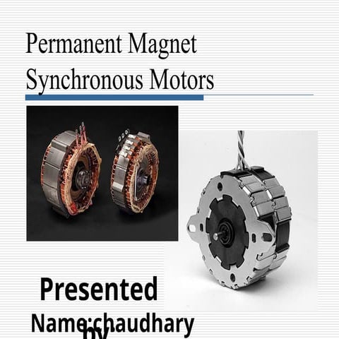 Pmsm for ev vehicle's and it's characteristics