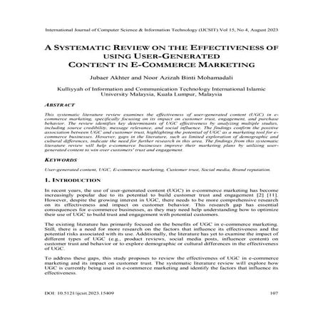 A Systematic Review on the Effectiveness of Using User-Generated ...