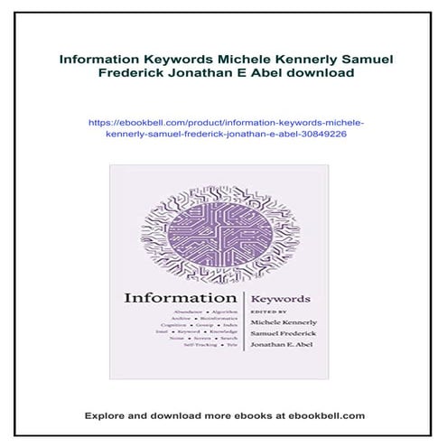 Information Keywords Michele Kennerly Samuel Frederick Jonathan E Abel