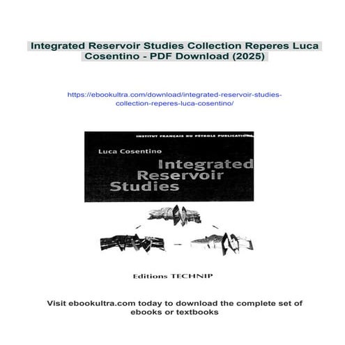 Integrated Reservoir Studies Collection Reperes Luca Cosentino