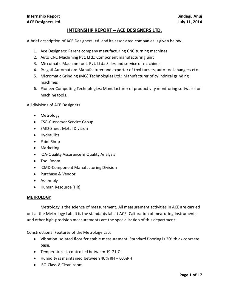 Ace Designers Report Ace Designers Report