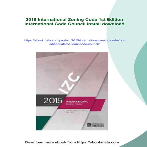2015 International Zoning Code 1st Edition International Code Council