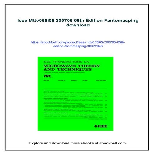 Ieee Mttv055i05 200705 05th Edition Fantomasping