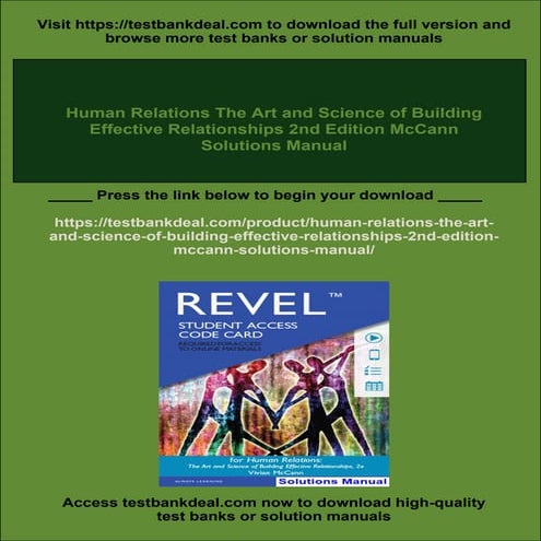 Human Relations The Art and Science of Building Effective Relationships ...