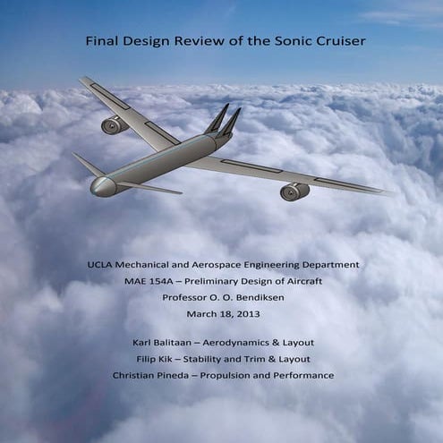 Design Review of Boeing Sonic Cruiser